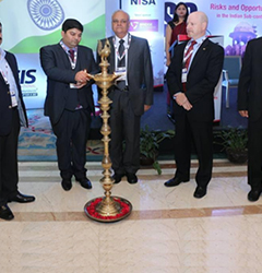 Inauguration by Sanjay Kaushik, MD- Netrika at 1st ASIS CSO Roundtable with Chief Guest Mr. ML Sharma, Peter Piazza, Rajan Luthra and Vivek Ahlawat at ITC Maurya in New Delhi.