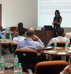 Jyoti Khetarpal, Associate Director - Forensic Investigations and Security - NETRIKA delivering lecture on New Age Frauds and Role of CSO at OSAC Delhi Chapter Quarterly meeting @ Bank of America, Gurgaon (India).